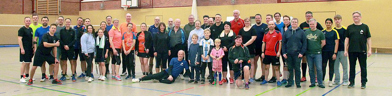 Badminton Erwachsenen Schleifchenturnier 25.01.2025 Teilnehmer:innen Banner