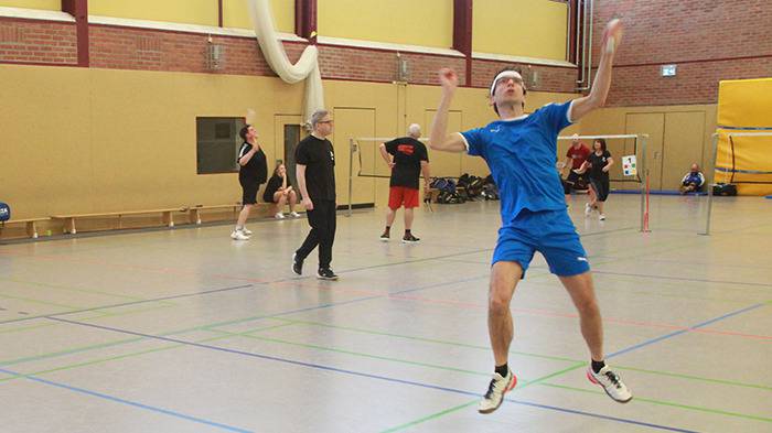 Hannes in Aktion (es wurde um jeden Ball gekämpft)