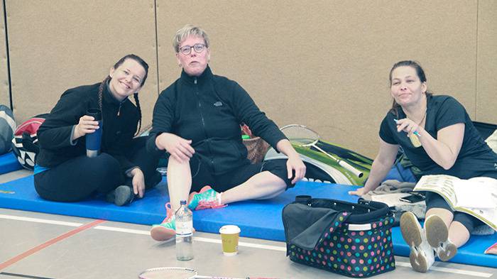 Ulrike, Susi und Nancy während ihrer Spielpause