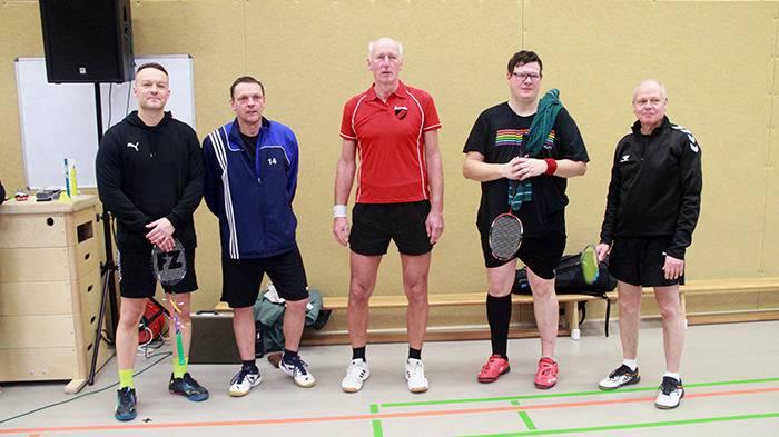 Männer erste Plätze: Tommy, Matthias, Norbert, Bert und Frank