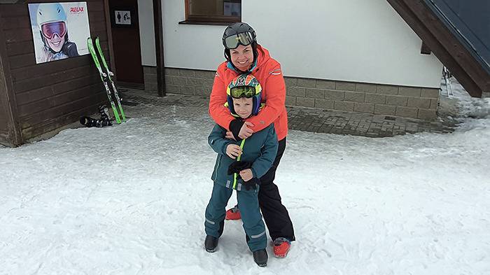 Severák vor Skischule: auch Sandra und Johannes holten sich Profi-Tipps