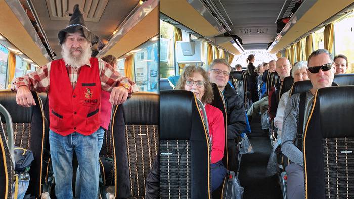 Busfahrt: Gerhard gab den Ton an und wir lauschten