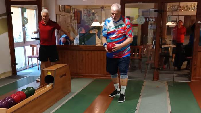 Michael Wundrack auf der Kegelbahn in Perleberg
