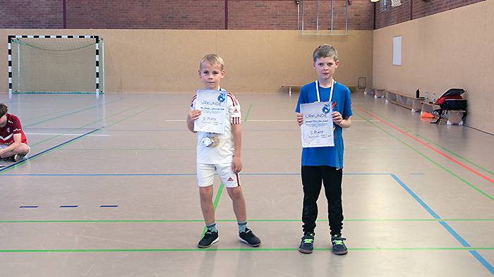 Siegerehrung Jungen Doppel u11 1. Sam/Johannes
