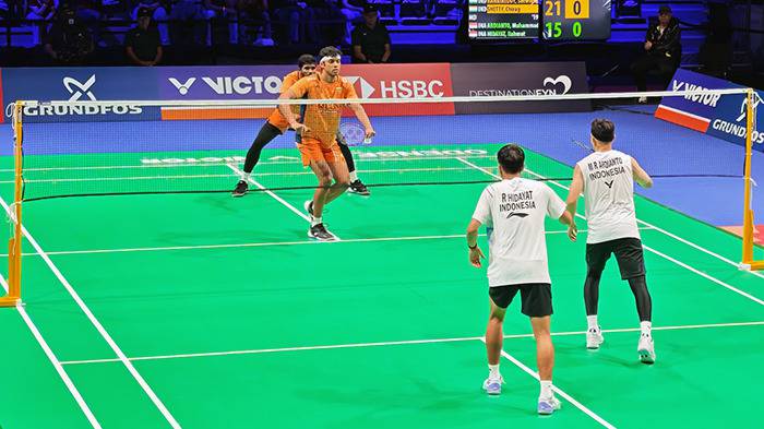 Herren-Doppel: Satwiksairaj RANKIREDDY / Chirag SHETTY vs. Muhammad Rian ARDIANTO / Rahmat HIDAYAT