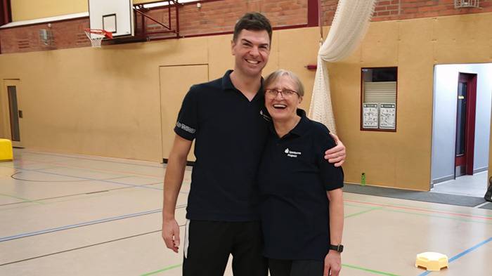 die Veranstalter Inge mit Sebastian