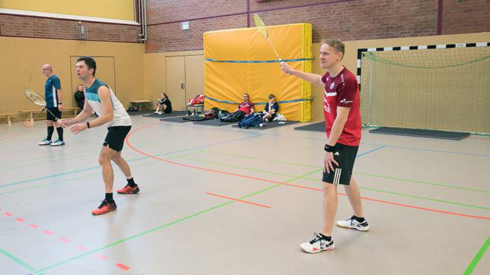 auf dem Feld: Sebastian und Florian