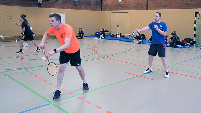 auf dem Feld: Christian und Florian