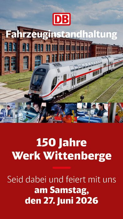 Werbung für das Jubiläum